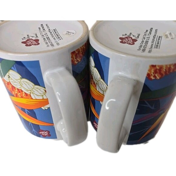 Hilo Hattie Island Heritage 1999 Set of 2 Bird of Paradise Flower Mugs Cups - Picture 7 of 10